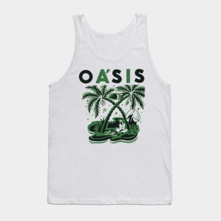 Vintage Tropical Oasis Retro Travel Tank Top